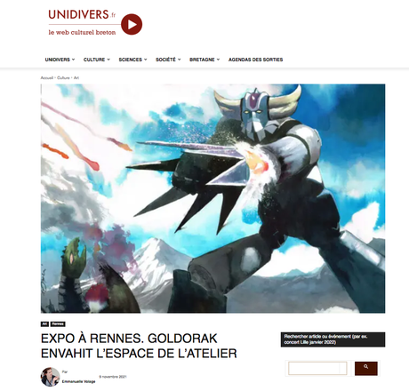 Revue de presse de l’exposition Goldorak