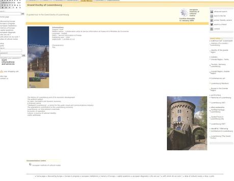 L’enfer numérique ? Fragilité des instantanés numérique (4) : Comment s’est construit le site web portail de l’Institut Européen des Itinéraires culturels ? II / Les Présidences luxembourgeoise du Conseil de l’Europe et de l’Union Européenne.