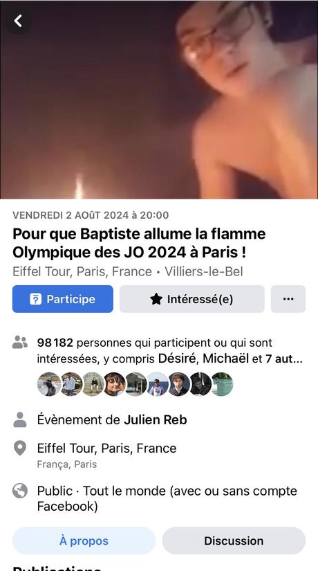Une pétition souhaite que Baptiste allume la Flamme des JO de Paris 2024