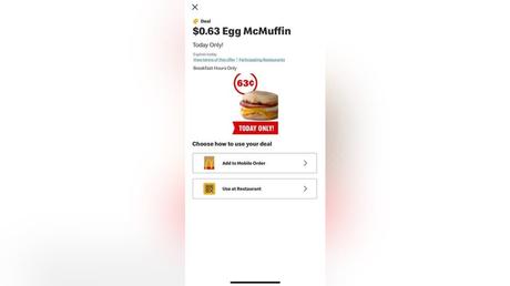 L’application McDonald’s connaît une panne aux États-Unis le jour de la promotion Egg McMuffin