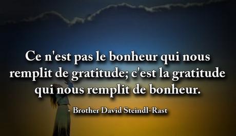 Pratiquons la gratitude