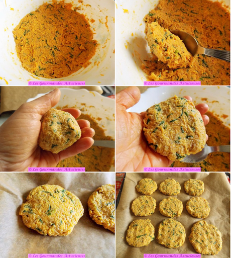 Galettes à la courge, aux lentilles, au quinoa et aux noix (Vegan) Galettes à la courge, aux lentilles, au quinoa et aux noix (Vegan)