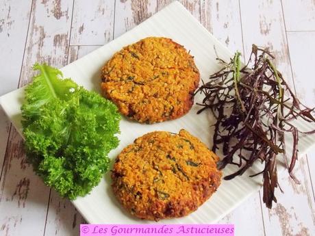 Galettes à la courge, aux lentilles, au quinoa et aux noix (Vegan)