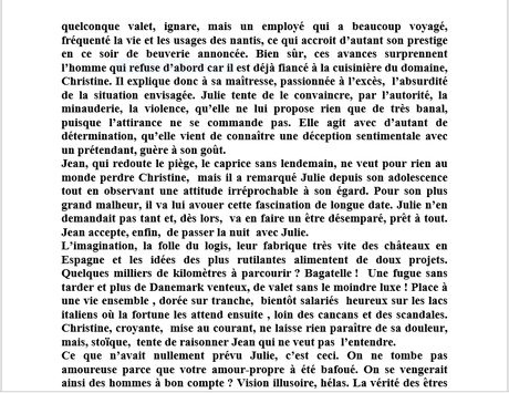 Regard vers le théâtre de Pierre-Marc Levergeois « Mademoiselle Julie » de Strinberg – à La folie Théâtre