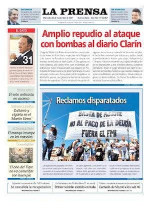 Attentat contre Clarín, heureusement sans victime [Actu]