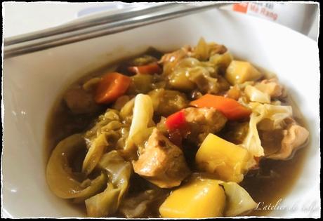 Jjimdak, poulet aux légumes, plat coréen
