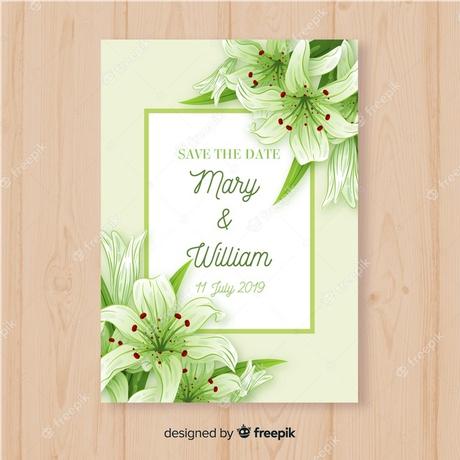 Premium Vector Wedding Invitation Card Template