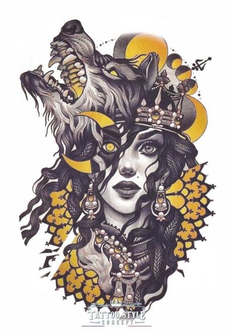 TattooStyleConcept : Boutique de Tatouage temporaire l Reine Loup