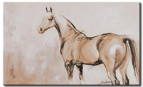 Peinture sur toile Esquisse de cheval - Chevaux - Animaux - Tableaux