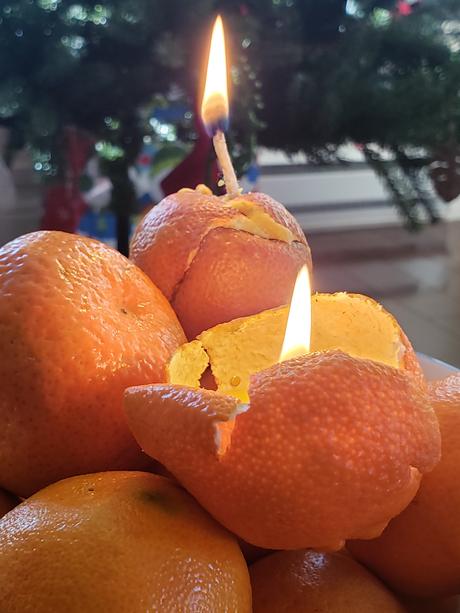DIY Bougies mandarine orange
