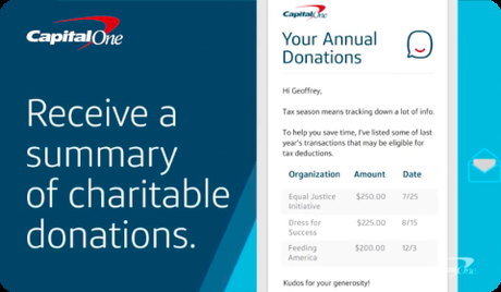 Capital One Tracks Charitable Donations