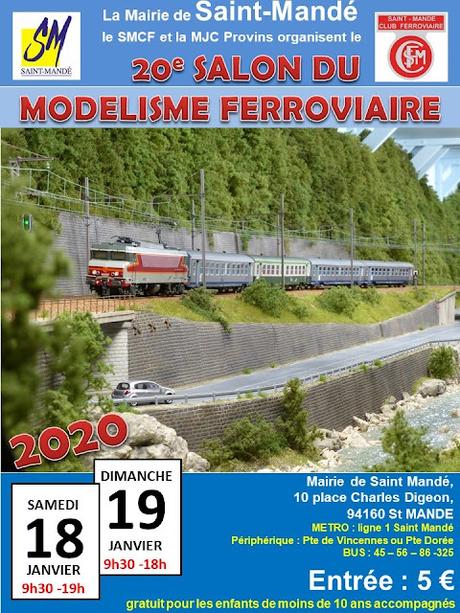 Exposition de modélisme ferroviaire de Saint-Mandé (94) les 18 et 19 janvier 2020