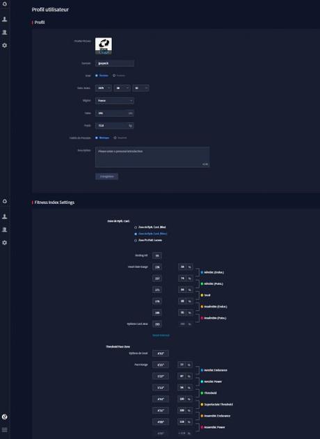 Coros Training Hub profil