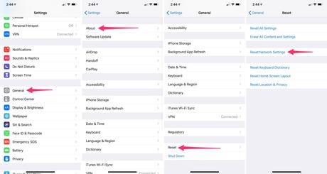 7 trucs et astuces pour vous aider à augmenter votre faible signal téléphonique iphone-reset-network-settings