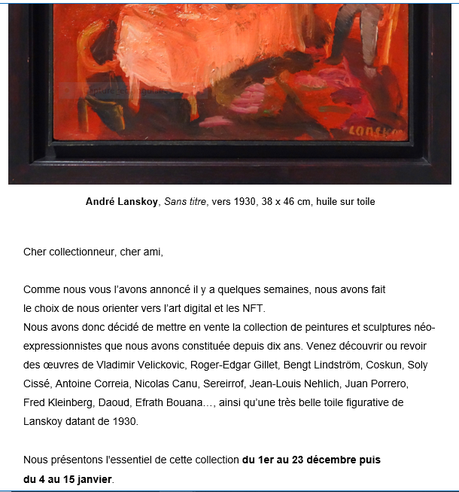 Galerie Schwab Beaubourg  – exposition 1er Décembre au 15 Janvier 2021