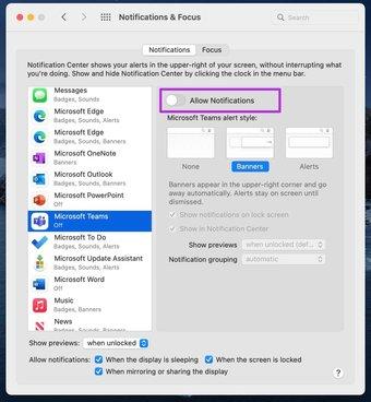 Les 9 meilleures façons de corriger les notifications Microsoft Teams ne fonctionnant pas sur Mac Autoriser les notifications pour les équipes