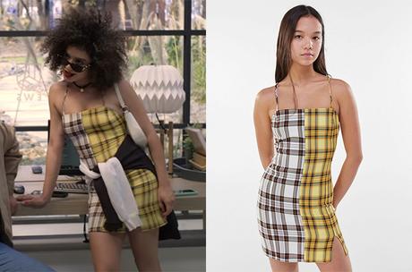 REBELDE : Yellow & White Tartan Check dress worn by a student in the first episode