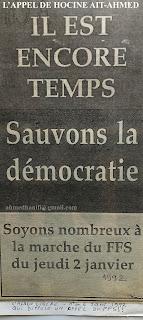 768_ ALGÉRIE: JANVIER 1992 - JANVIER 2022, 30 ANS.