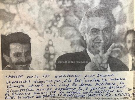 768_ ALGÉRIE: JANVIER 1992 - JANVIER 2022, 30 ANS.