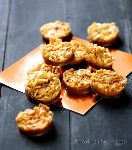 Florentins de Noël aux amandes et au citron florentins , douceur de noel , chocolat , citron