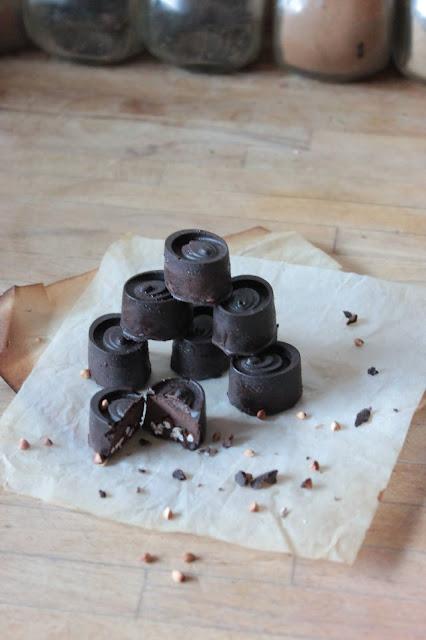 Chocolats fourrés sarrasin fleur de sel Chocolats fourrés sarrasin fleur de sel