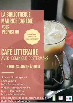 Café littéraire du 13 janvier 2022  :  Dominique Costermans