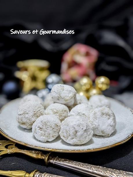Boules de neige marzipan citron.