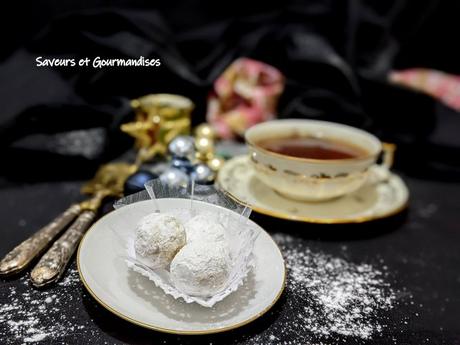Boules de neige marzipan citron.