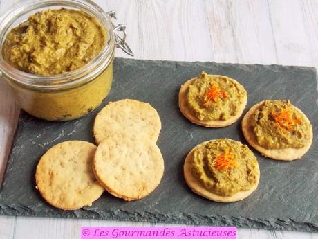 Tartinade aux lentilles vertes et à l'oliv'algues et ses crackers express (Vegan)