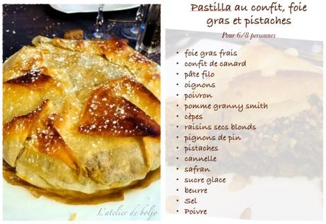 Pastilla au confit de canard et foie gras