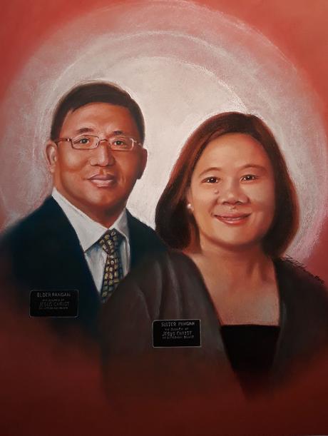 Un portrait du président Giovanni Pelin Pangan, avec son épouse, Sœur Nenette Locsin Mantes Pangan, par Kyle Johansen