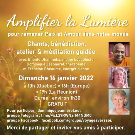 INVITATION à rayonner l’Amour pour voir notre monde changer vers le meilleur