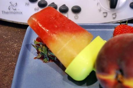 recette du jour: Glace à l'eau fraise et pêche au thermomix de Vorwerk recette du jour: Glace à l'eau fraise et pêche au thermomix de Vorwerk