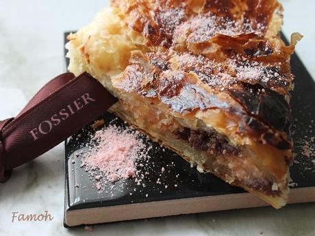 Galette frangipane chocolat biscuit rose
