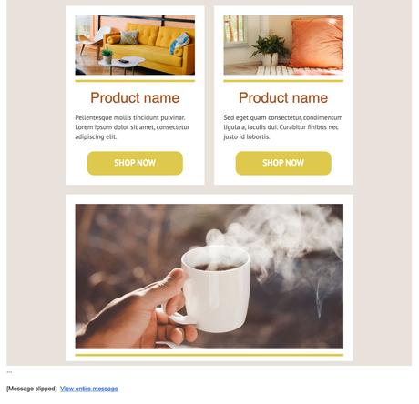 Couper et gaspiller : vos e-mails marketing sont-ils coupés ? Image d'un e-mail tronqué