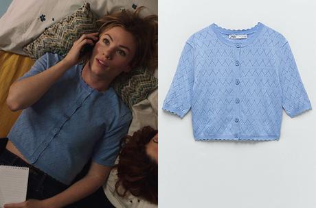 L Amour Presque Parfait Le Cardigan Bleu En Maille Pointelle De Jul Dans L Episode 4 L Amour Presque Parfait Le Cardigan Bleu En Maille Pointelle De Jul Dans L Episode 4