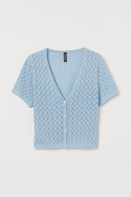 Gilet pointelle - Bleu clair - FEMME | H&M FR
