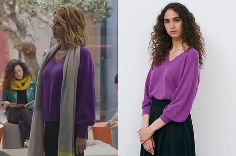 DEMAIN NOUS APPARTIENT : le pull en cachemire violet de Chloé dans l’épisode 1108