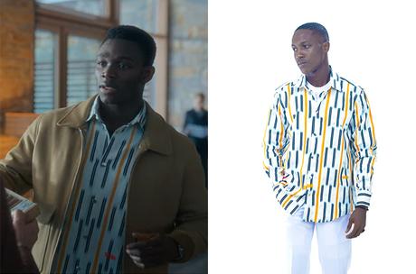 KITZ : la chemise à motifs verts et jaunes dans l’épisode 3 KITZ : la chemise à motifs verts et jaunes dans l’épisode 3