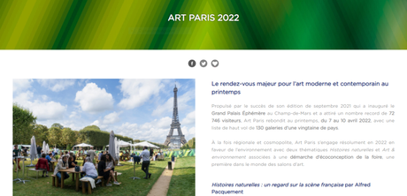 ARt PaRiS 2022 – 7/10 Avril 2022 -Grand Palais éphémère-