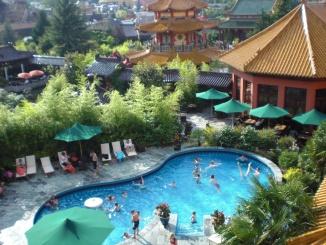 Phantasialand vu de l'hôtel Ling Bao