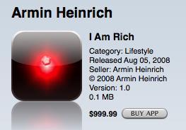 I am rich : l’appli inutile à 999 dollars