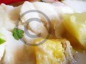 Cabillaud lait coco, patates douces bananes plantains