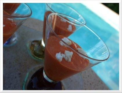 CrÈme veloutÉe de poivrons au chÈvre