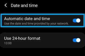 AIDER! Instagram ne me laisse pas me connecter (résolu) Activer la synchronisation automatique de la date et de l'heure sur Android