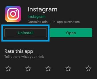 Effacer le cache de l'application Instagram sur Android