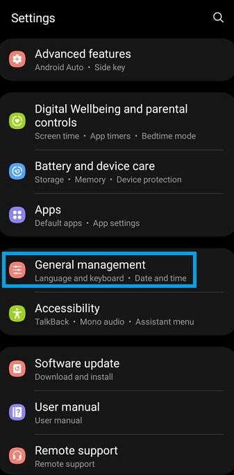 AIDER! Instagram ne me laisse pas me connecter (résolu) Option de gestion générale sur les paramètres Android
