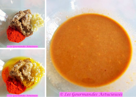 Courge-réceptacle pour accueillir des blettes et des pois cassés (Vegan)