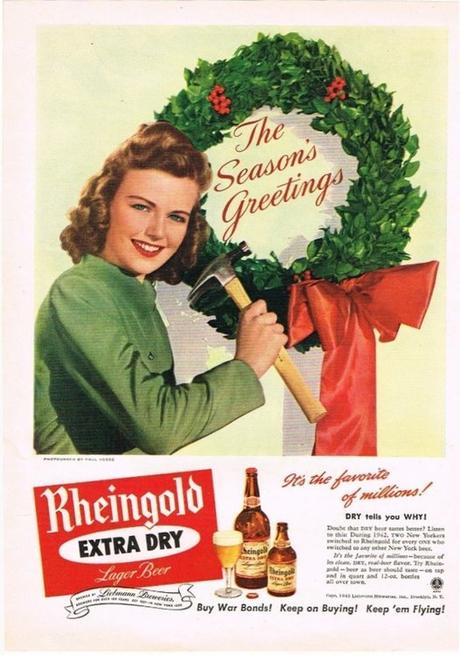 Beer In Ads # 3983: Salutations de la saison de Miss Rheingold 1943