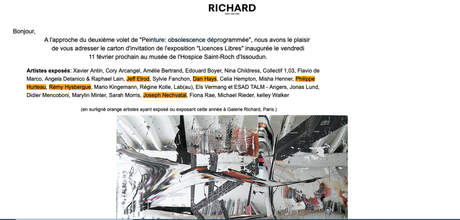 Galerie RICHARD « Obsolescence déprogrammée » à partir du 11 Février 2022.